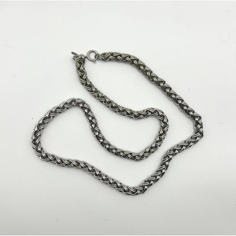 Silver Chain Necklace Chunky Oversized Thick 29 Inches Napier Statement Jewelry